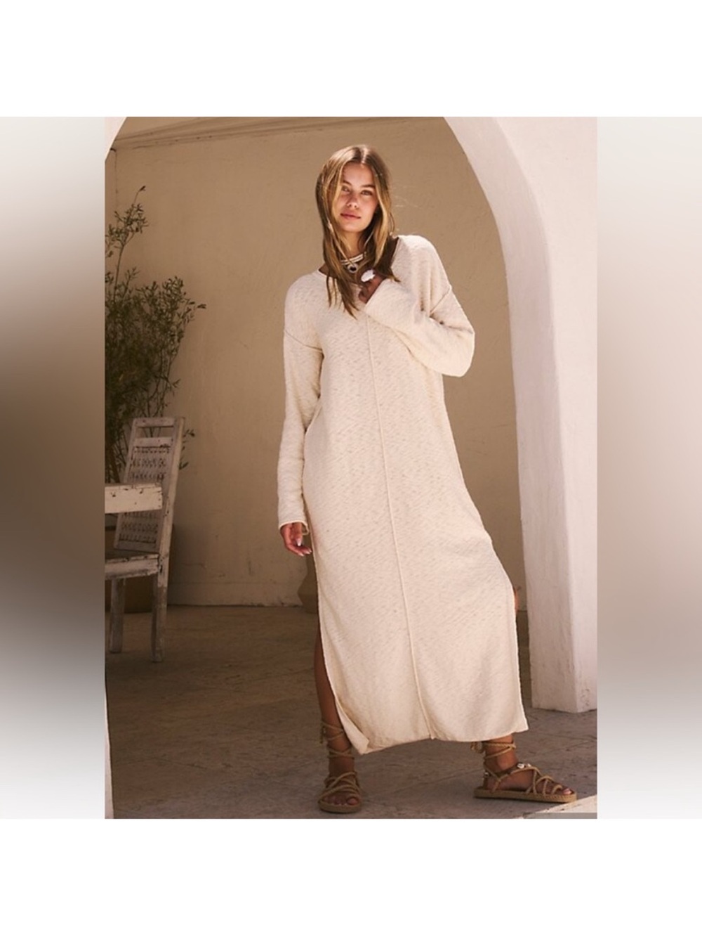 Free People FB Beach Bri Maxi Knit Sweater Dress - Picture 3 of 9